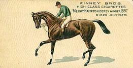 1889 Kinney Brothers Famous English Running Horses (N230) #NNO Merry Hampton Front